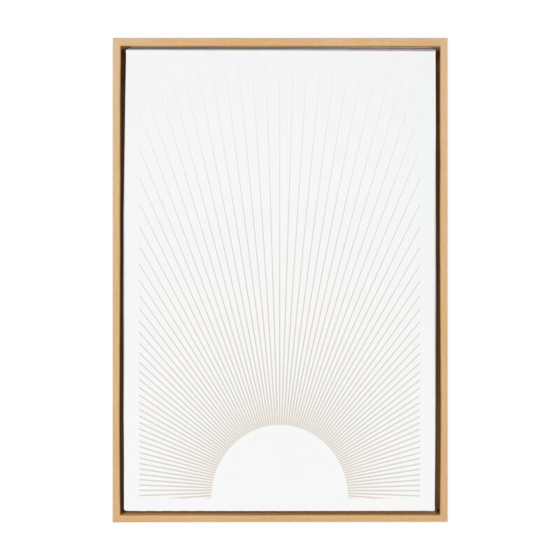 Kate and Laurel Sylvie Sun Rays Framed Canvas by Rocket Jack