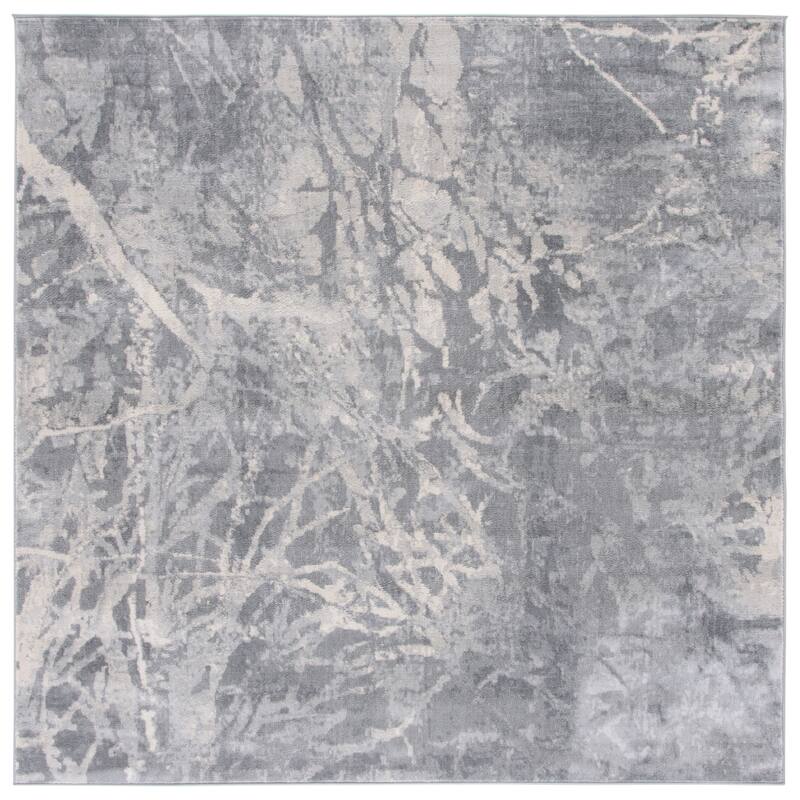 SAFAVIEH Jasper Sandie Modern & Contemporary Rug - 6'7" Square - Grey/Ivory
