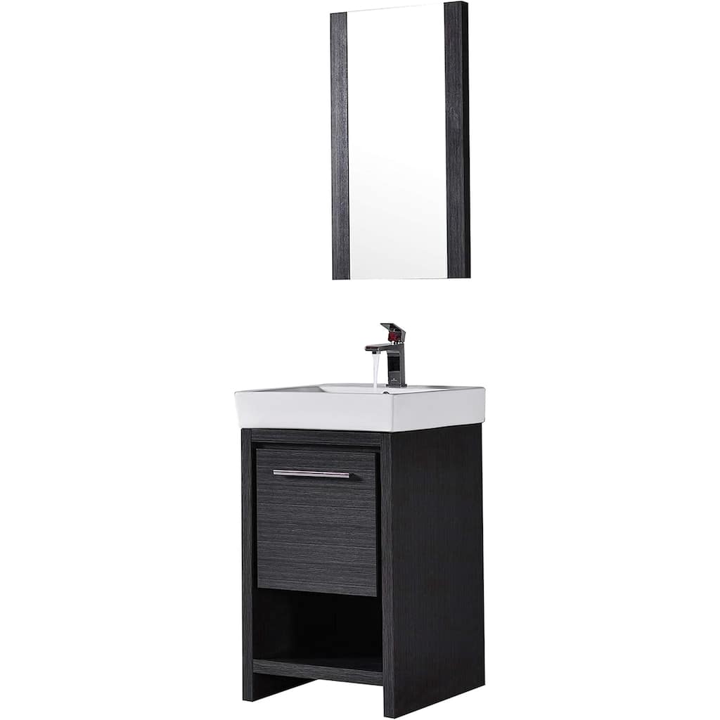 Blossom Milan 20-Inch Bathroom Vanity with Ceramic Sink and Mirror Set