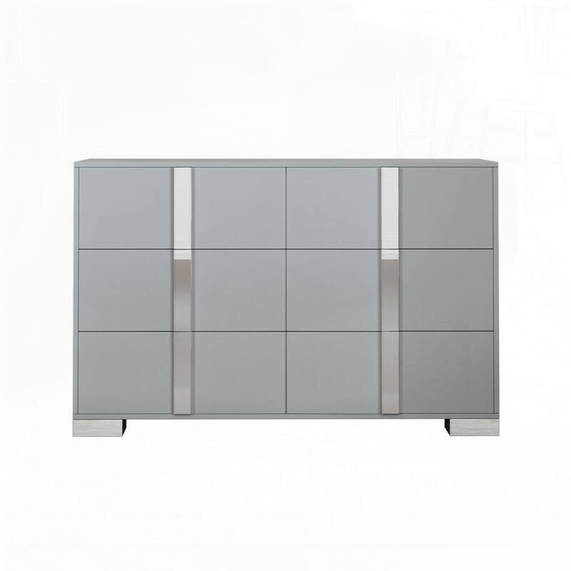 Elegant 6 Drawers Dresser and Two Nightstands