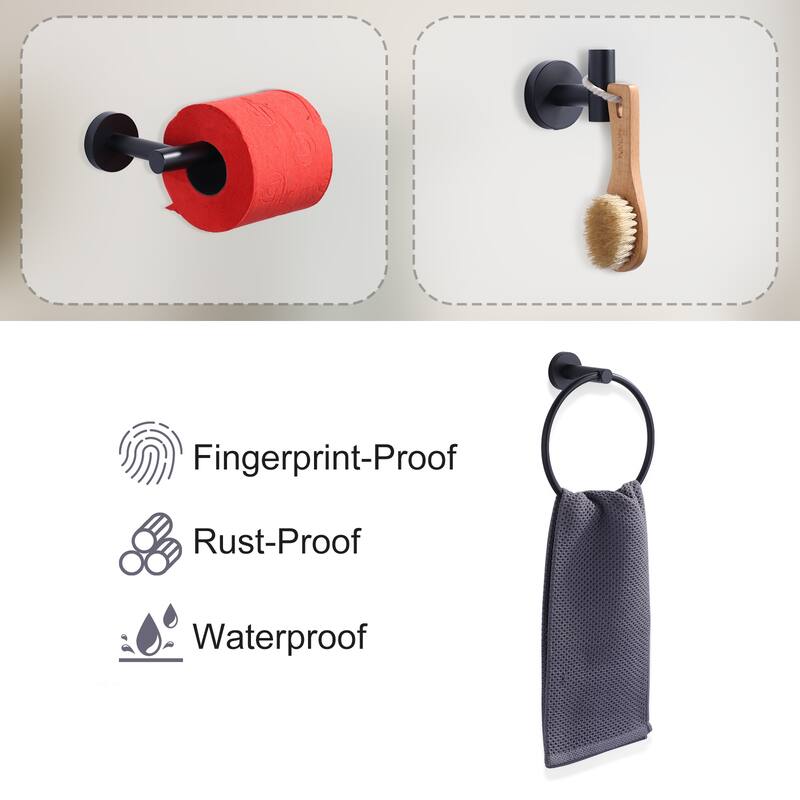 WOWOW 3-Piece Bath Hardware Set with Mounting Hardware