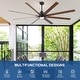 preview thumbnail 25 of 83, YUHAO 84 In. Indoor/Outdoor Modern Industrial Large Windmill Aluminum Blade Ceiling Fans With Lights, Quiet DC Motor and Remote