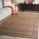 preview thumbnail 3 of 10, SAFAVIEH Flatweave Natural Fiber Dilfuza Farmhouse Hemp Rug 6' Square - Natural/Black - Square