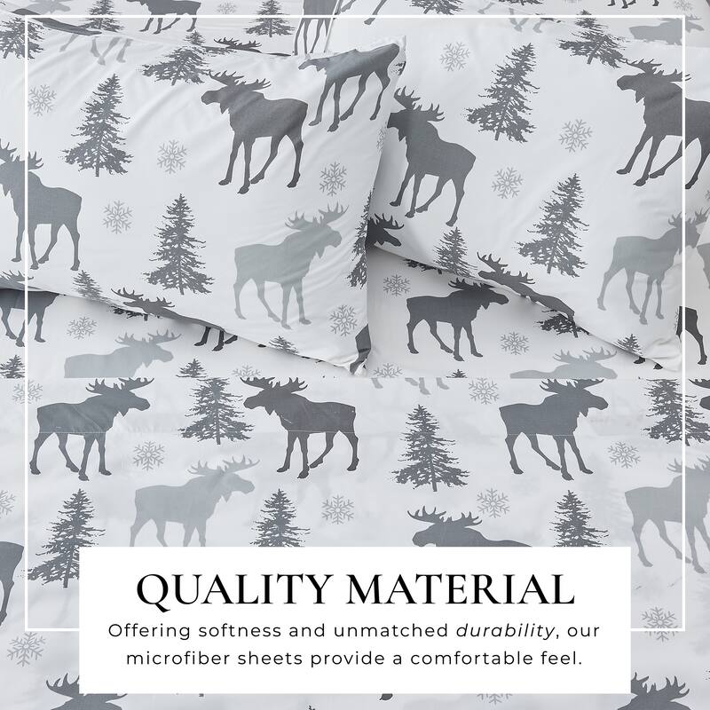 Linery & Co. Ultra-Soft Lodge-Inspired Brushed Microfiber Sheet Set