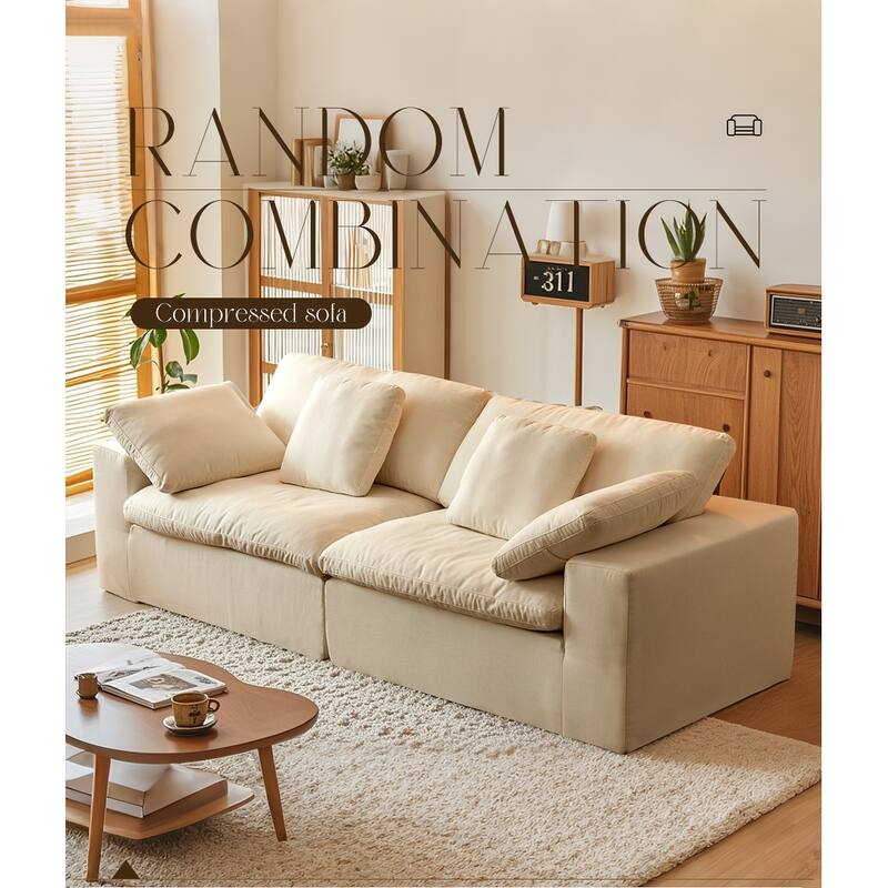 Modular Sectional Sofa, Compressed Sectional Sofa Modern Minimalist Style Corduroy Couch, Sleeper Sofa