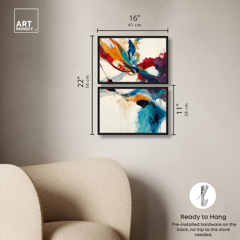 Vibrant Palette III Canvas Set of 2 by Art Remedy