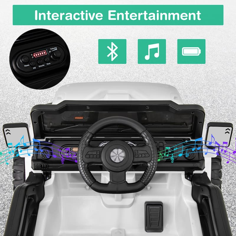 Gymax 12V Kids Ride on Truck Car w/Remote Control Threaded Wheels 3