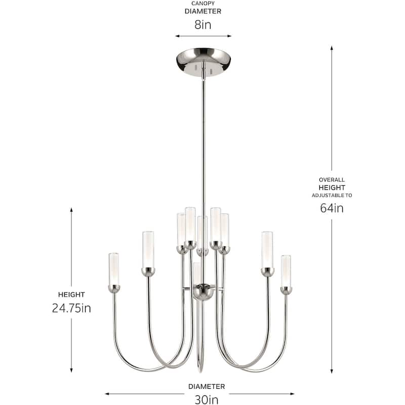 Kichler 52757LED Moraine 30" Wide LED Chandelier