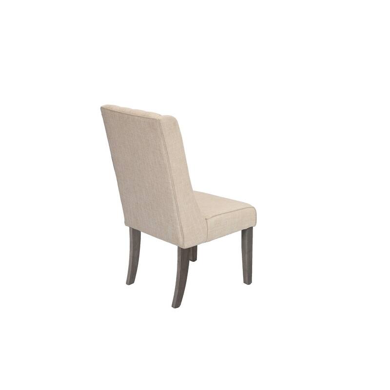 Best Quality Furniture Linen Dining Side Chair (Set of 2)