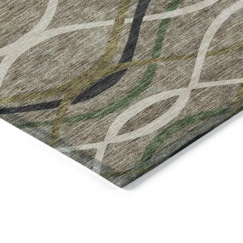 HomeRoots Abstract Transitional Rectangle Outdoor Rug