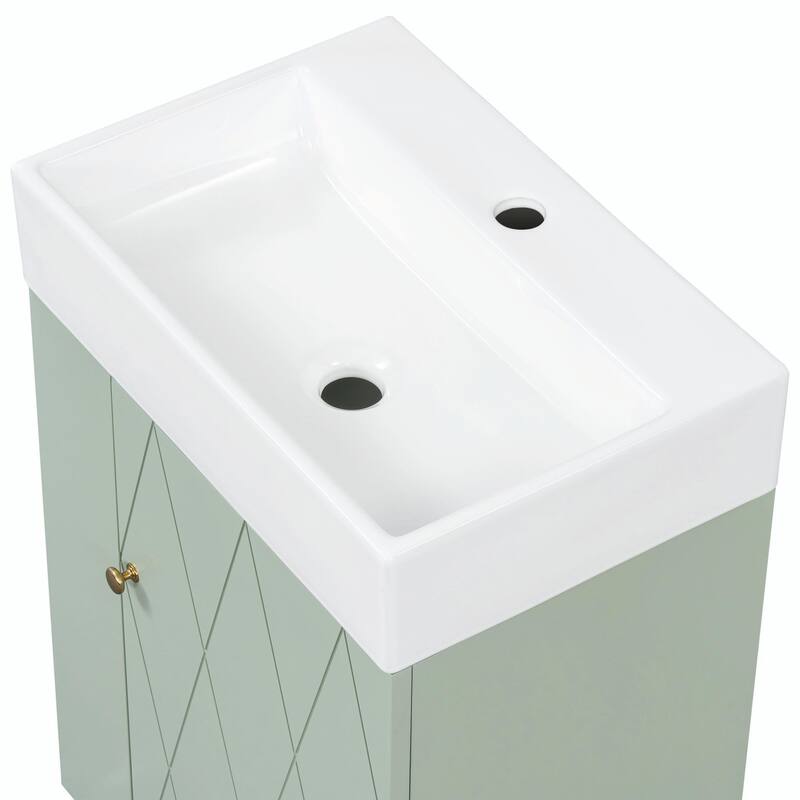 20" Bathroom Vanity with Ceramic Sink