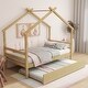 preview thumbnail 6 of 49, Roof styled wooden bed with trundle