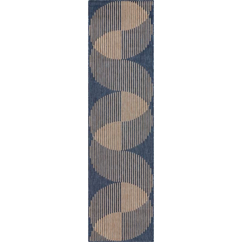 Well Woven Medusa Alder Indoor Outdoor Striped Modern Area Rug