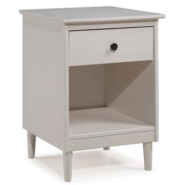 Taylor Olive Bullrushes 1 Drawer Solid Wood Nightstand On Sale Overstock 22536981 White
