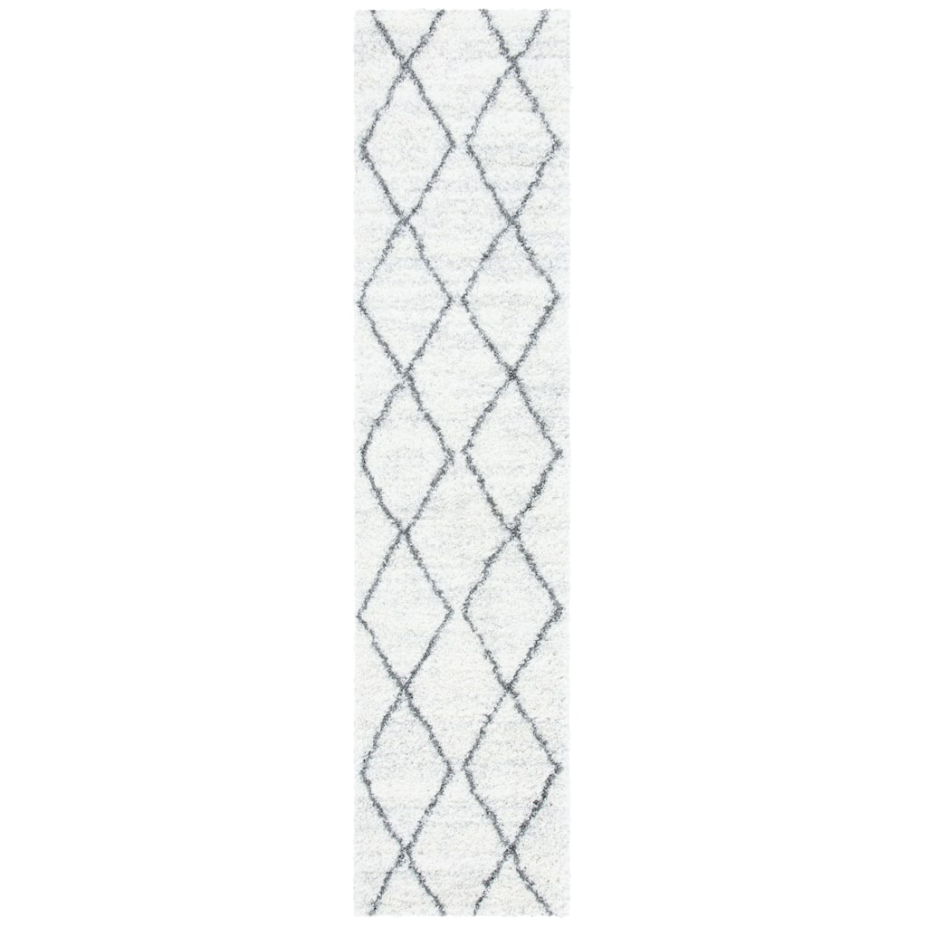 SAFAVIEH August Shag Yukine Trellis 1.26-inch Thick Rug - 2'2" x 9' Runner