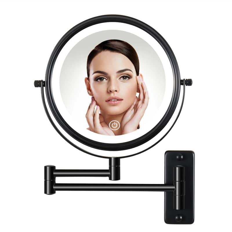 Wall Mounted Makeup Mirror with Down Double-Sided 1x/10x Magnification