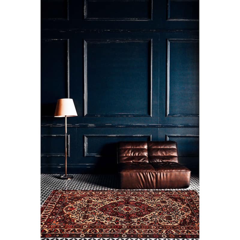 ECARPETGALLERY Hand-knotted Kayseri Vintage Cream Wool Rug - 6'8 x 9'8