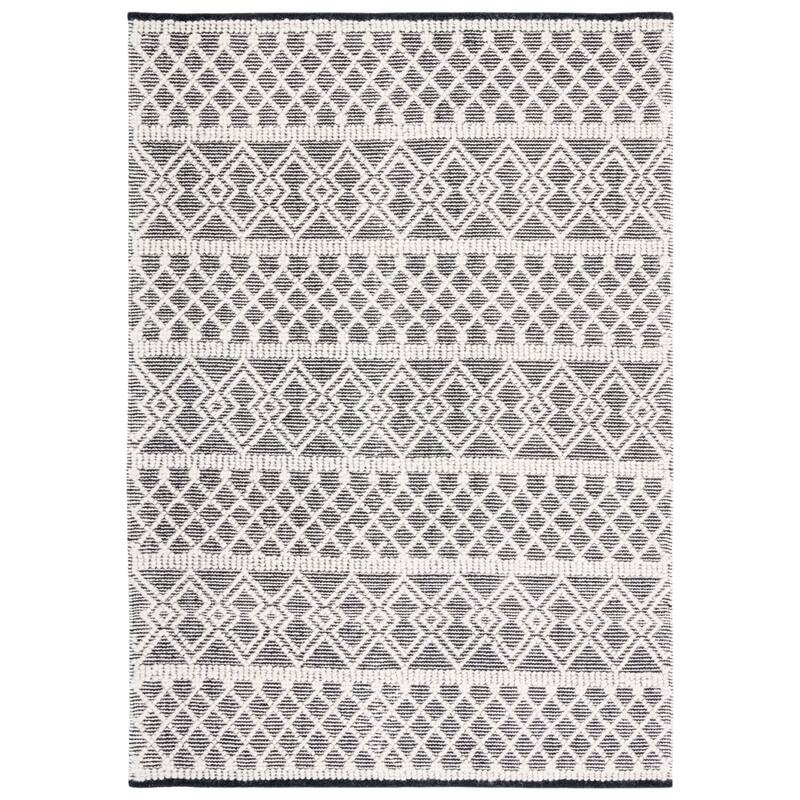 SAFAVIEH Handmade Natura Zusi Boho Wool Rug - 5' x 8' - Ivory/Black