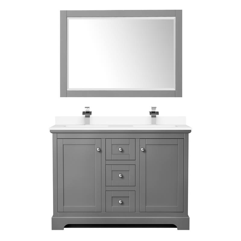 Wyndham Collection Avery 48" Free Standing Double Basin Vanity Set