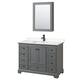Option Dark Gray / Carrara Cultured Marble Top / Matte
