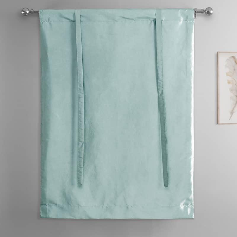 Exclusive Fabrics Faux Silk Taffeta Tie-Up Window Shade (1 Panel)