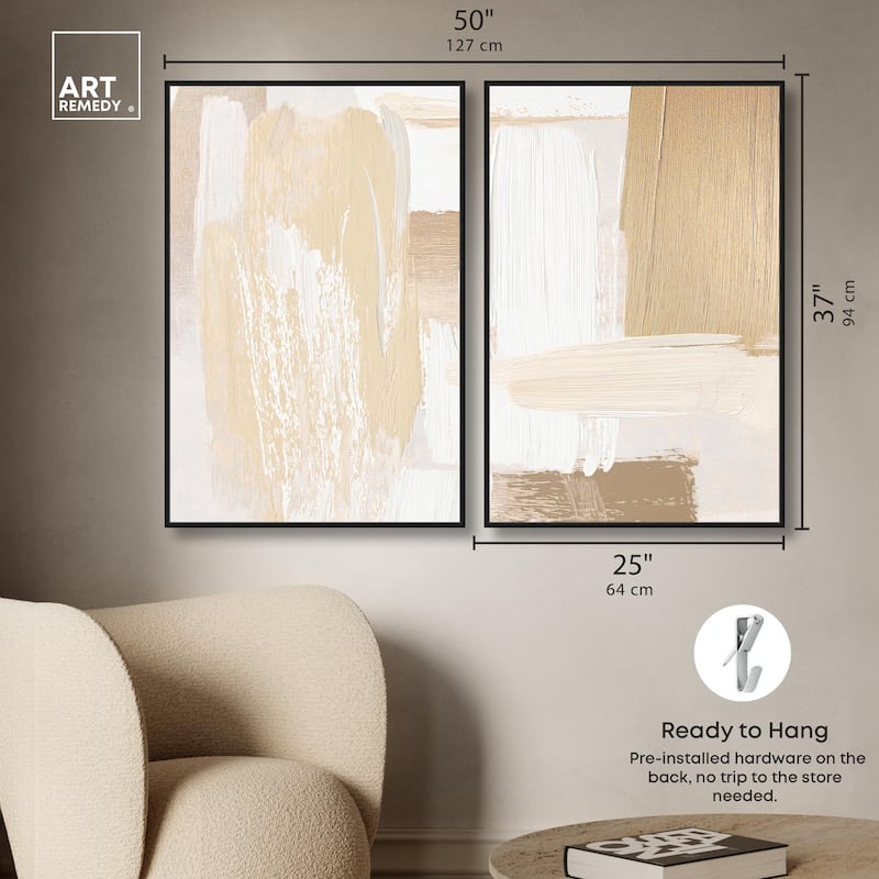Tactile Textures II Canvas Set of 2 by Art Remedy