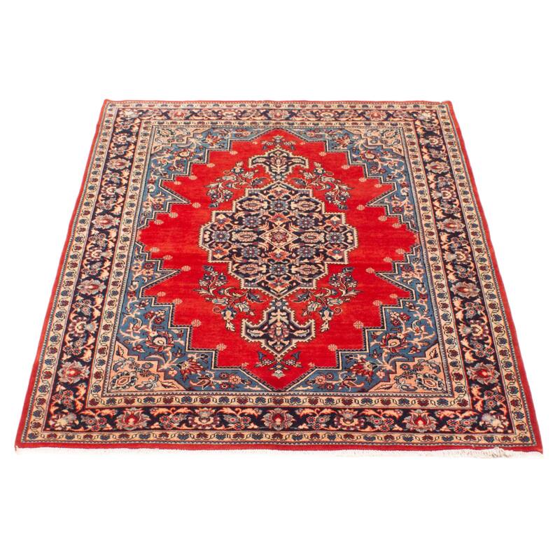 ECARPETGALLERY Hand-knotted Melis Red Wool Rug - 5'4 x 9'1