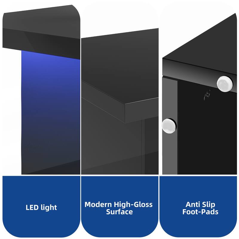 Moasis Square Coffee Table with LED Lights