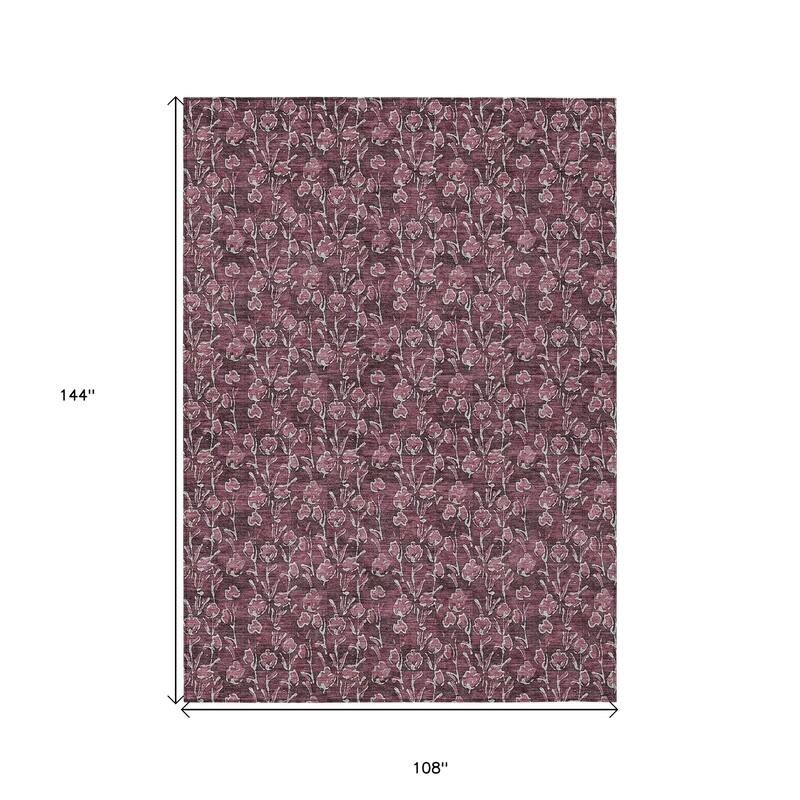 HomeRoots Floral Transitional Rectangle Outdoor Rug