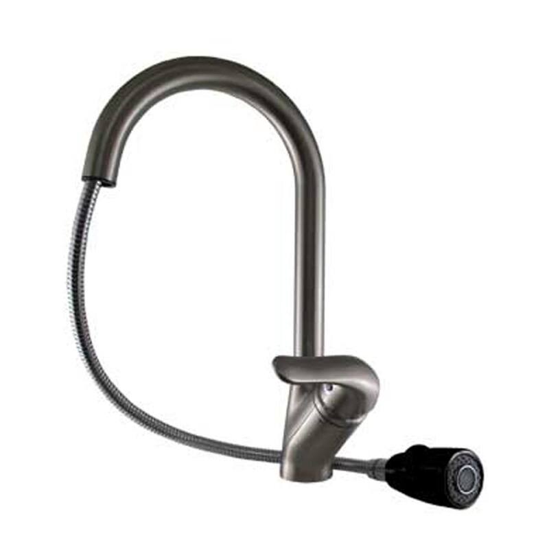 Whitehaus Rainforest 1.5 GPM Single Hole Pull Down Kitchen Faucet