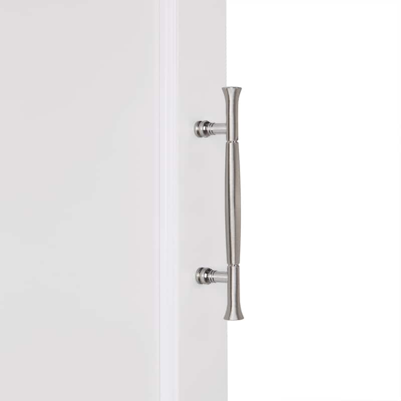 RiverRidge Somerset Corner Floor Bathroom Storage Cabinet Organizer with Doors and an Adjustable Shelf - White