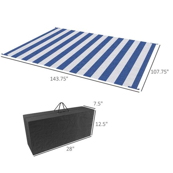 Outsunny RV Mat, Outdoor Patio Rug / Large Camping Carpet with Carrying