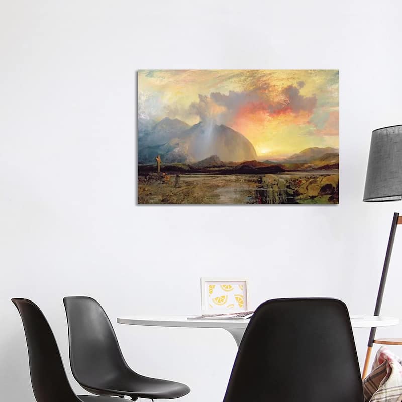 iCanvas "Sunset Vespers at the Old Rugged Cross " by Thomas Moran Canvas Print - 26x40x1.5