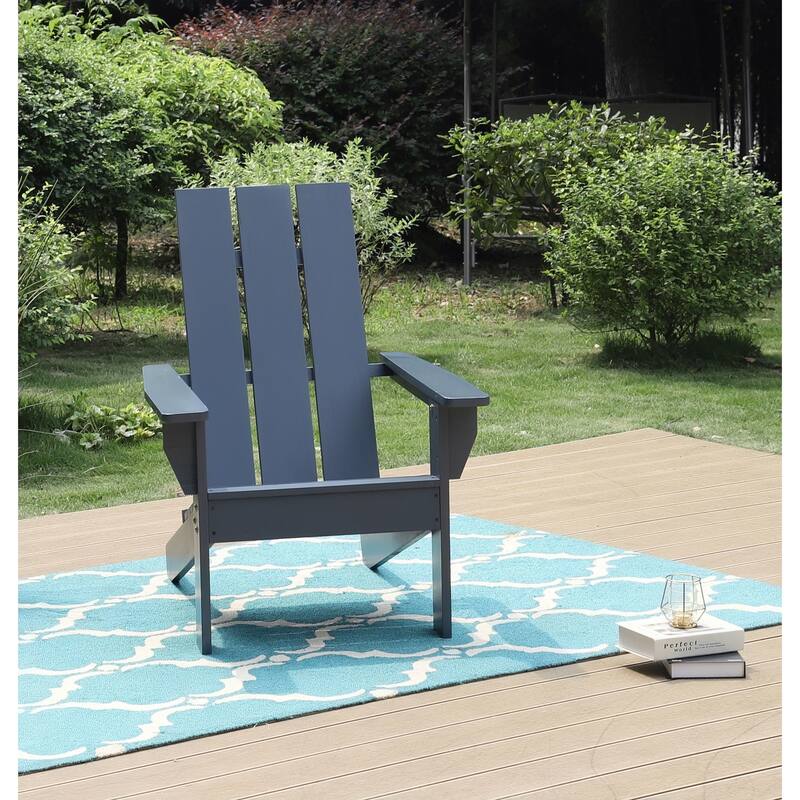 MAISON ARTS Set of 1/2/4 Grey Patio Adirondack Chair with Cup Holder