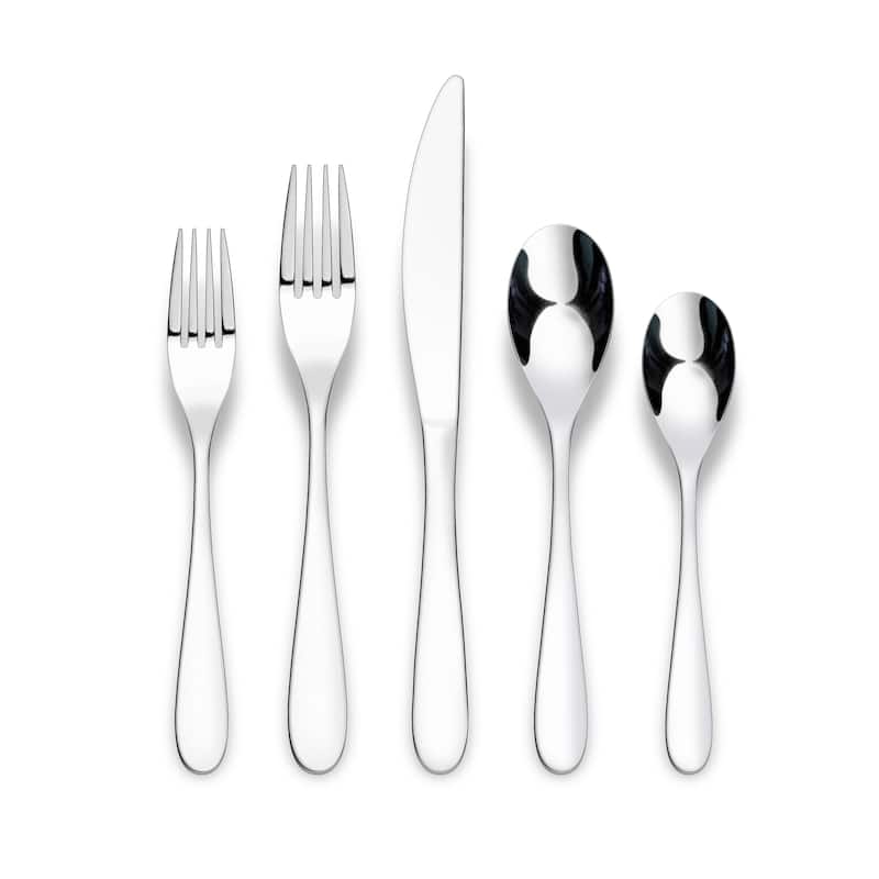 Ornative Percival 18/0 Stainless Steel 20 Pieces Flatware Set - 10.63" H x 6.69" W x 2.76" D - Mirror