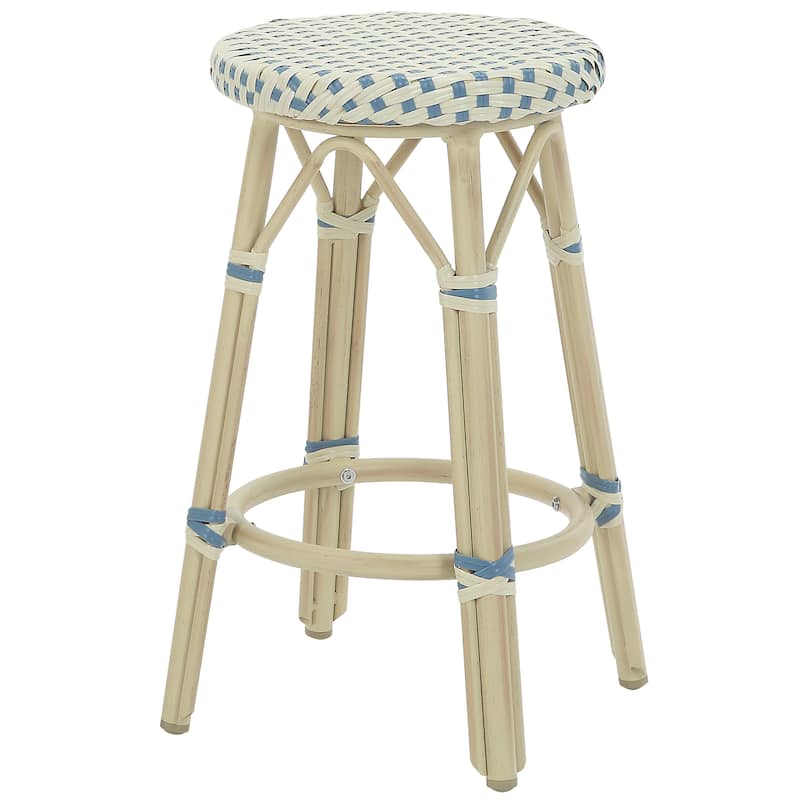 Elena Bohemian Round Wicker Patio Stools (Set of 2) by Furniture of America