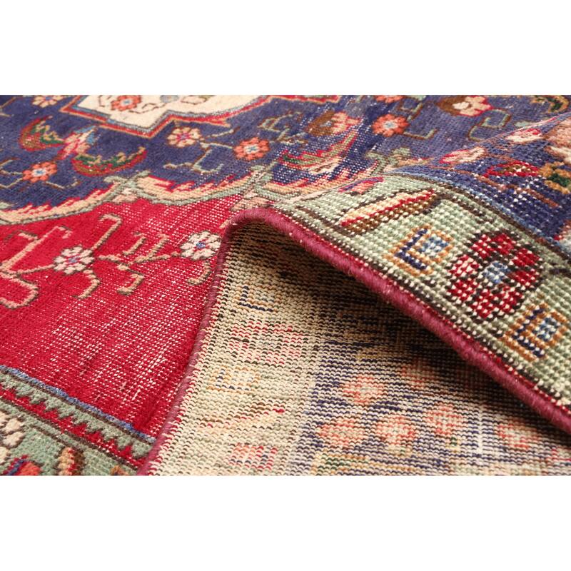 ECARPETGALLERY Hand-knotted Antalya Vintage Red Wool Rug - 6'7 x 10'2