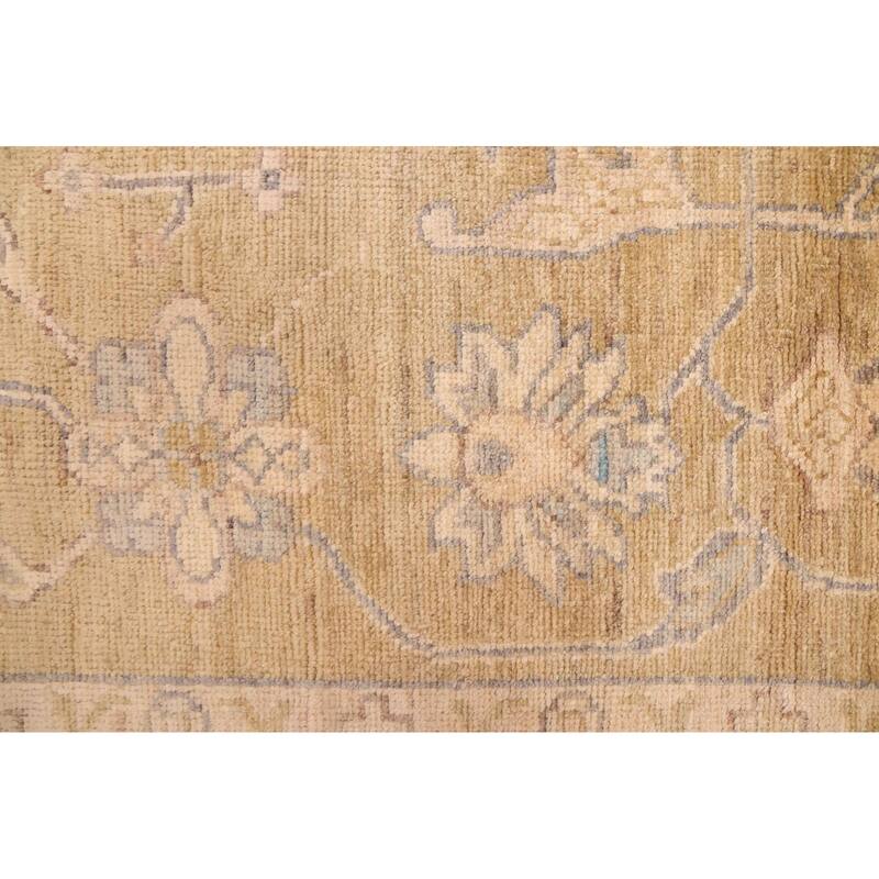 ECARPETGALLERY Hand-knotted Peshawar Oushak Gold Wool Rug - 8'1 x 9'10