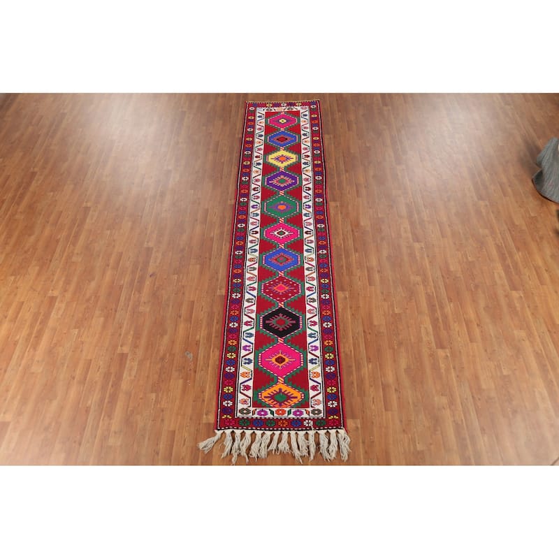 Anatolian Turkish Runner Rug Hand-Knotted Wool Carpet - 2'9"x 12'1"