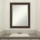 preview thumbnail 30 of 33, Beveled Wood Bathroom Wall Mirror - Lara Bronze Frame - Lara Bronze