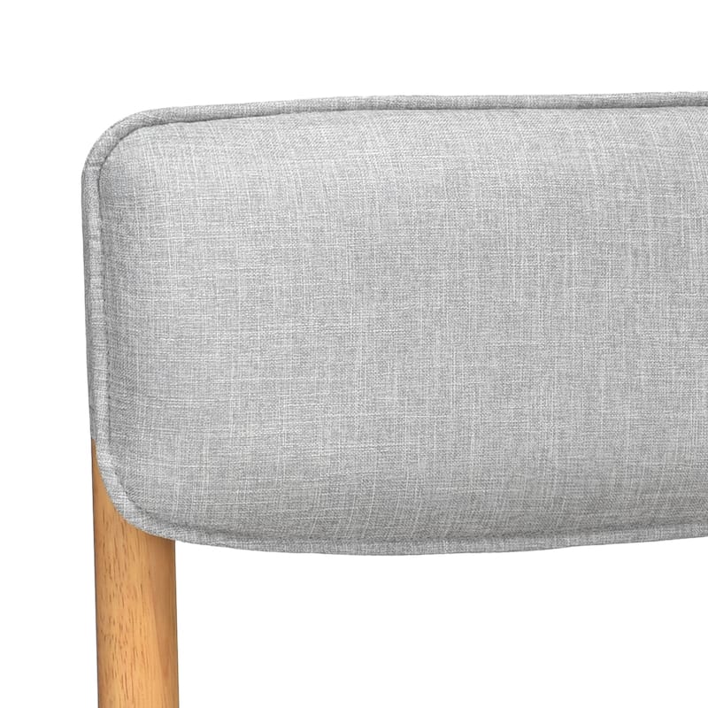 Modern Wooden Blended Linen Dining Chair (Set of 2)