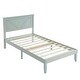 preview thumbnail 34 of 45, Twin Size Solid Wood Platform Bed Frame With Headboard White