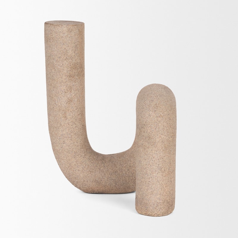 Kailyn Resin Textured Concrete Gray / Sandstone Decorative Object