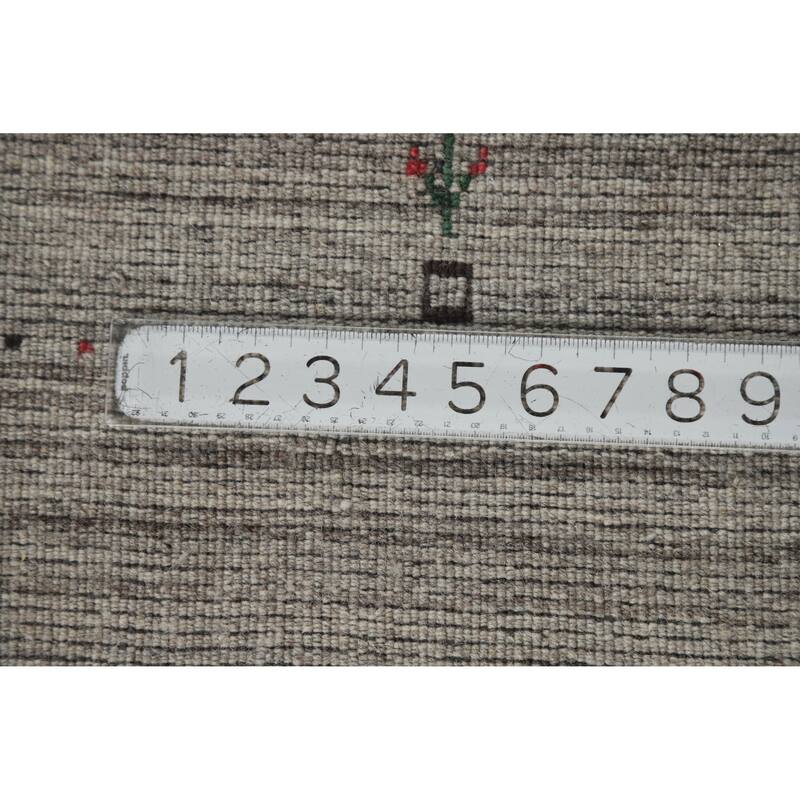 Oriental Grey Gabbeh Indian Area Rug Handmade Wool Carpet - 5'1" x 7'8"