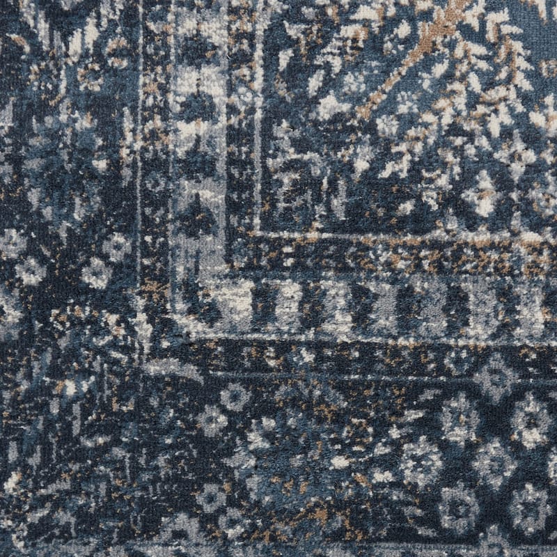Malta Vintage Oriental Bordered Medallion Area Rug