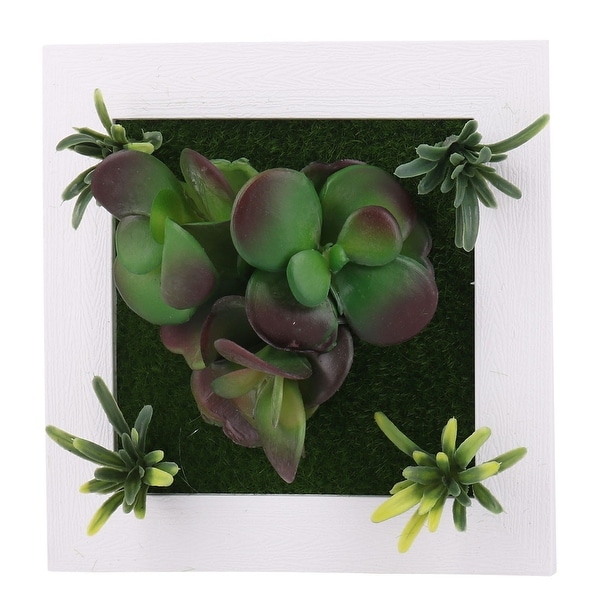 Home Table DIY Decor Plastic Wall Hanging Artificial Succulent Plant Frame