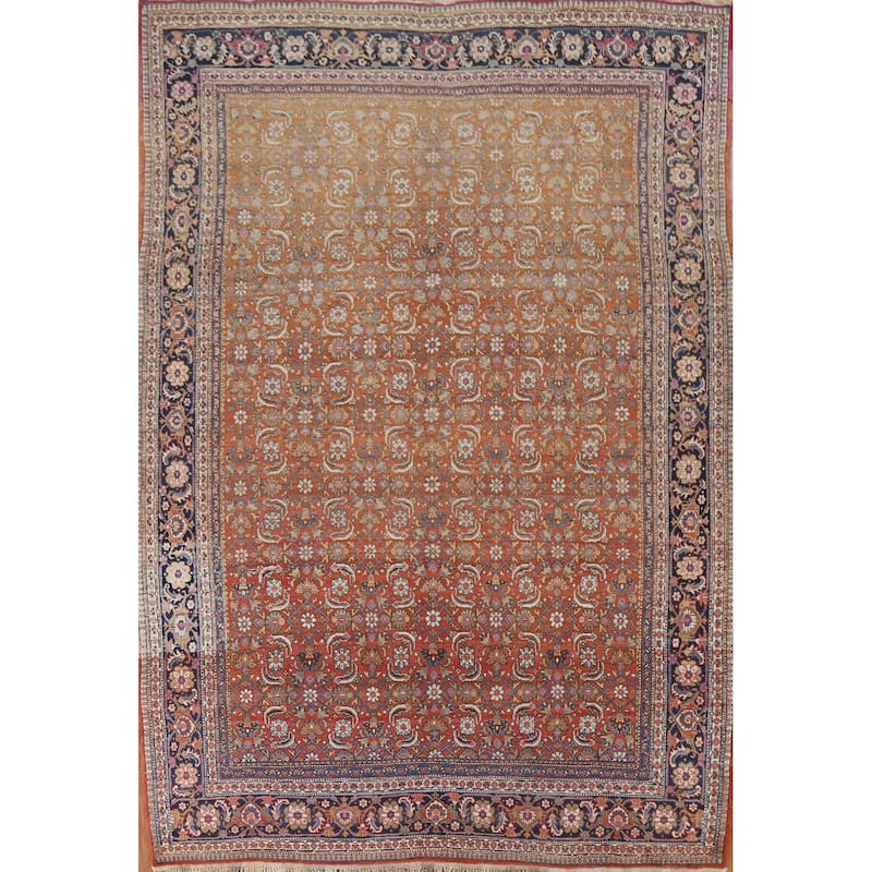 Vegetable Dye Bidjar Persian Antique Area Rug Handmade Wool Carpet - 8'2"x 10'8"