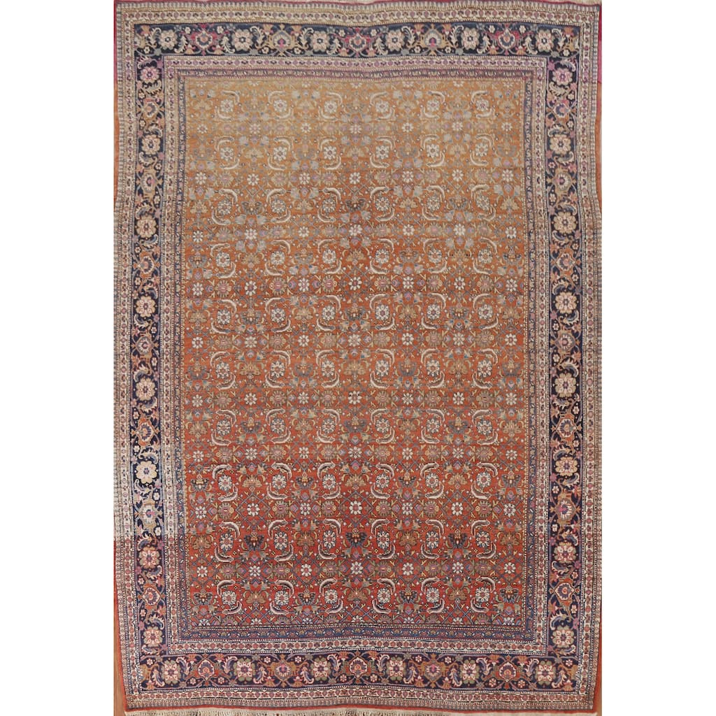 Vegetable Dye Bidjar Persian Antique Area Rug Handmade Wool Carpet - 8'2"x 10'8"
