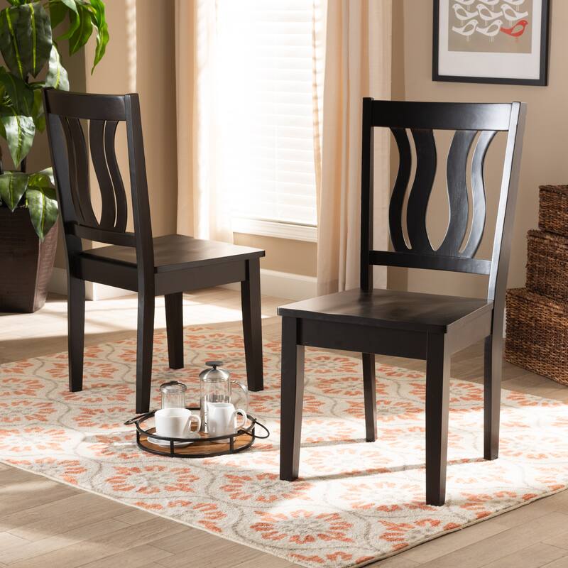 Fenton Mid-Century Modern 2-Piece Dining Chair Set