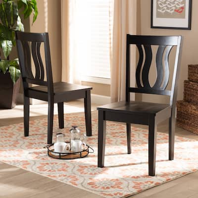 Fenton Mid-Century Modern 2-Piece Dining Chair Set